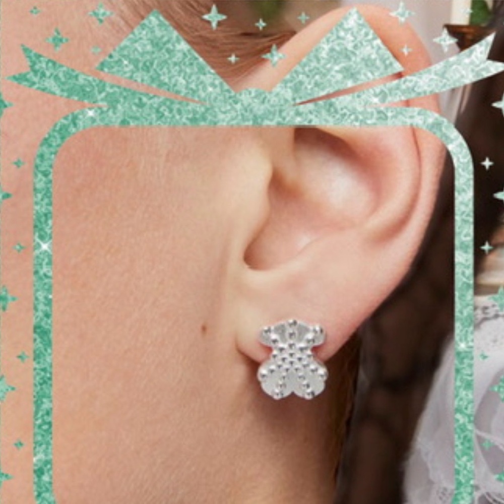 Grain Silver Stud Earrings 925